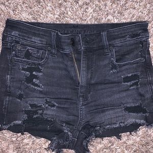 Fade black denim shorts 🖤